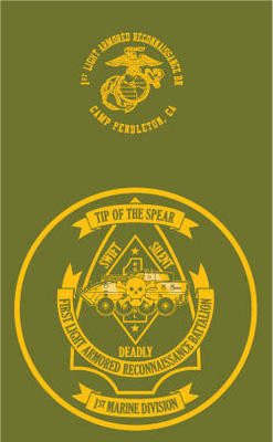 1st Light Armored Reconnaissance Battalion Hood - Hard Charger Apparel